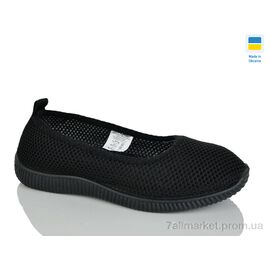Балетки жіночі зручні Літо 2340 чорний (8 пар р.36-41) "Крок" недорого оптом від прямого постачальника