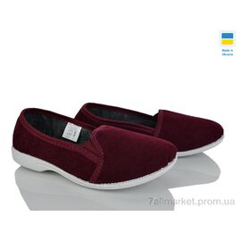 Тапки жіночі для будинку Весна/осінь Мадонна бордо (7 пар р.36-41) "Крок" недорого оптом від прямого постачальника