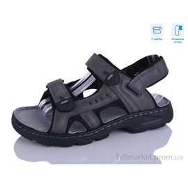 Сандалії чоловічі літні Літо F28-2 grey (8 пар р.41-46) "Hongquan" недорого оптом від прямого постачальника