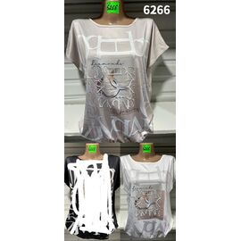 футболка жіноча 6266 white р.48-56 "VERJINIA" недорого оптом від прямого постачальника