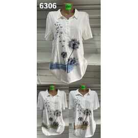 футболка жіноча 6306 white-blue р.48-58 "VERJINIA" недорого оптом від прямого постачальника