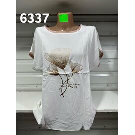 футболка жіноча 6337 white р.48-56 "VERJINIA" недорого оптом від прямого постачальника