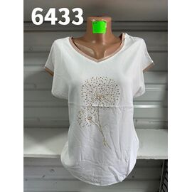 футболка жіноча 6433 white р.48-56 "VERJINIA" недорого оптом від прямого постачальника
