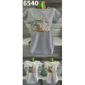 футболка жіноча 6540 black р.48-50 "VERJINIA" недорого оптом від прямого постачальника