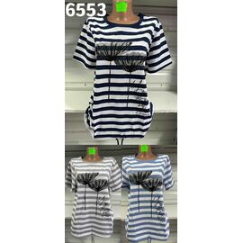 футболка жіноча 6553 navy р.50-56 "VERJINIA" недорого оптом від прямого постачальника