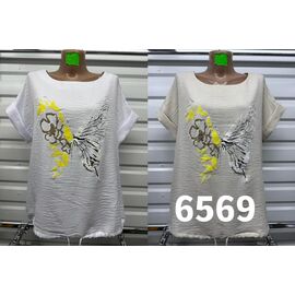 футболка жіноча 6569 white р.50-56 "VERJINIA" недорого оптом від прямого постачальника