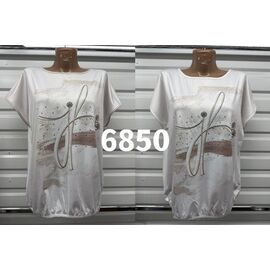 футболка жіноча 6805 white р.48-56 "VERJINIA" недорого оптом від прямого постачальника