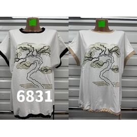 футболка жіноча 6831 white-black р.48-56 "VERJINIA" недорого оптом від прямого постачальника