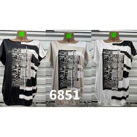 футболка жіноча 6851 white р.48-56 "VERJINIA" недорого оптом від прямого постачальника