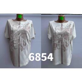 футболка жіноча 6854 white р.48-56 "VERJINIA" недорого оптом від прямого постачальника
