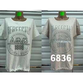 футболка жіноча 6863 beige р.48-56 "VERJINIA" недорого оптом від прямого постачальника