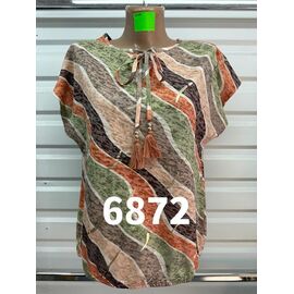 футболка жіноча 6872 beige р.48-58 "VERJINIA" недорого оптом від прямого постачальника