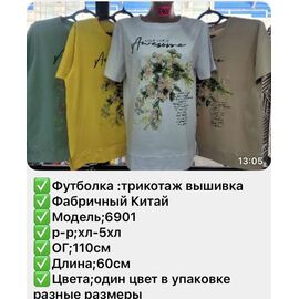 футболка жіноча 6901 beige р.XL-5XL "VERJINIA" недорого оптом від прямого постачальника