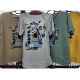 футболка жіноча 6902-0 beige р.XL-5XL "VERJINIA" недорого оптом від прямого постачальника