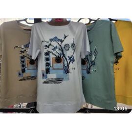 футболка жіноча 6902 green р.XL-5XL "VERJINIA" недорого оптом від прямого постачальника