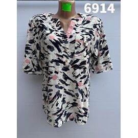 футболка жіноча 6914 white р.48-56 "VERJINIA" недорого оптом від прямого постачальника