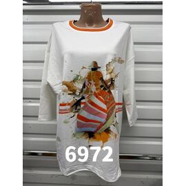 Светр жіночий 6972 white р.48-56 "VERJINIA" недорого оптом від прямого постачальника