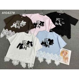 футболка жіноча A10427 mix р.52-54 "FLORA" недорого оптом від прямого постачальника