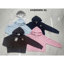 Кофта спортивна жіноча AX668 mix р.46-50 "FLORA" недорого оптом від прямого постачальника