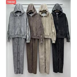 Костюм спортивний жіночий теплий BD1983 brown р.M-XL "FLORA" недорого оптом від прямого постачальника