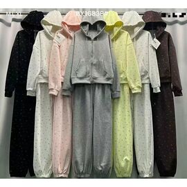Костюм спортивний жіночий теплий BX16839 d.grey р.M-XL "FLORA" недорого оптом від прямого постачальника