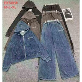 Костюм спортивний жіночий теплий BX586 beige р.42-50 "FLORA" недорого оптом від прямого постачальника