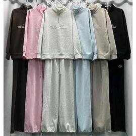 Костюм спортивний жіночий теплий BX593 brown р.M-XL "FLORA" недорого оптом від прямого постачальника