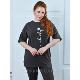 Костюм жіночий футболка + бриджі кулір напівбатал 48,50,52 (8кв) "NOWEMBER" недорого від прямого постачальника