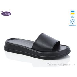 Фотография Шлепки женские облегченные Лето 0197 чорна шкіра (6 пар р.36-40) "Garti" недорого оптом от прямого поставщика