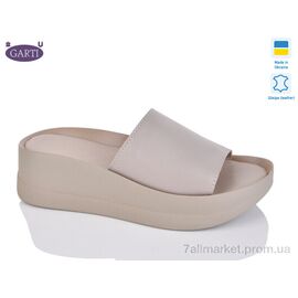 Фотография Шлепки женские облегченные Лето 0133 беж шкіра (6 пар р.36-40) "Garti" недорого оптом от прямого поставщика