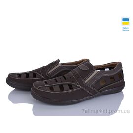 Туфлі чоловічі стильні Літо Sunshine Р3 коричнево-шоколадний (8 пар р.40-45) "Paolla" недорого оптом від прямого постачальника