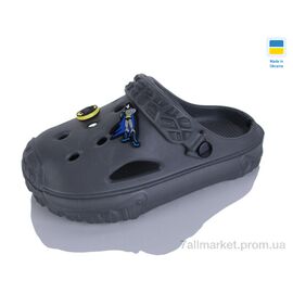 Крокси дитячі літні Літо B13 т.сірий (6 пар р.24-35) "M&L  Alex13" недорого оптом від прямого постачальника