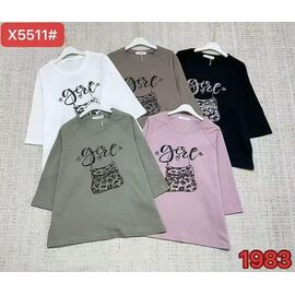 футболка жіноча P5511 mix р.52-54 "FLORA" недорого оптом від прямого постачальника