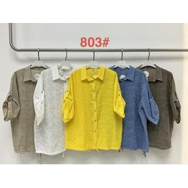 Сорочка жіноча літня 803 beige р.3XL-6XL "Immei" недорого оптом від прямого постачальника