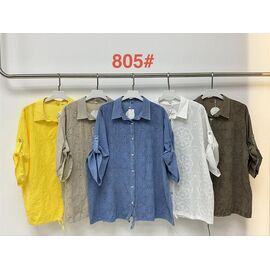 Сорочка жіноча літня 805 beige р.3XL-6XL "Immei" недорого оптом від прямого постачальника