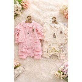 Комплект дитячий на дівчинку 1389 beige р.0-1 "Major" недорого оптом від прямого постачальника