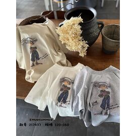 Фотография Футболка детская на девочку 2174 l.grey р.120-160 "Major" недорого оптом от прямого поставщика