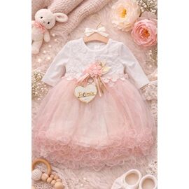 Фотография Платье детское на девочку 2557 pink р.0.9-1.6 "Major" недорого оптом от прямого поставщика