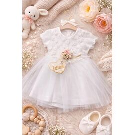 Фотография Платье детское лёгкое на девочку 2607 white р.0.9-1.6 "Major" недорого оптом от прямого поставщика