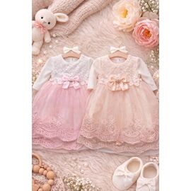 Фотография Платье детское на девочку 402 peach р.74-85 "Major" недорого оптом от прямого поставщика