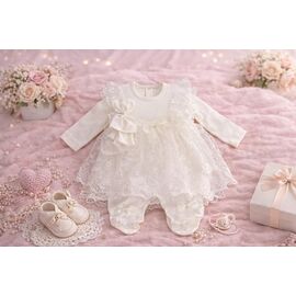 Комбінезон дитячий на дівчинку 7101 milk р.0-0.3 "Major" недорого оптом від прямого постачальника