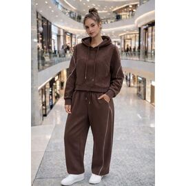 Костюм спортивний жіночий теплий 8311 chocolate р.M-XL "Major" недорого оптом від прямого постачальника