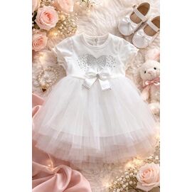 Фотография Платье детское лёгкое на девочку 9614 white р.0.9-1.6 "Major" недорого оптом от прямого поставщика