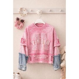 Фотография Свитер детский на девочку CS29 pink р.120-170 "Major" недорого оптом от прямого поставщика