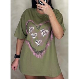 футболка жіноча 25061 khaki р.S-L "PULSE" недорого оптом від прямого постачальника