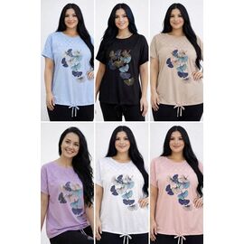 футболка жіноча 26019 black р.52-56 "PULSE" недорого оптом від прямого постачальника