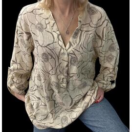 Блузка жіноча 26022 l.beige р.50-56 "PULSE" недорого оптом від прямого постачальника