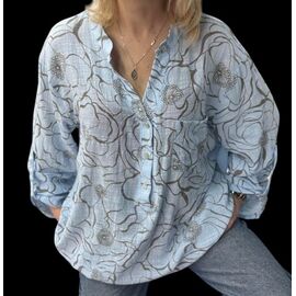 Блузка жіноча 26022 l.blue р.50-56 "PULSE" недорого оптом від прямого постачальника