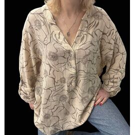 Блузка жіноча 26022-1 beige р.50-56 "PULSE" недорого оптом від прямого постачальника