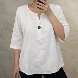 Жіноча блузка 26029 white р.52-54 "PULSE" недорого оптом від прямого постачальника